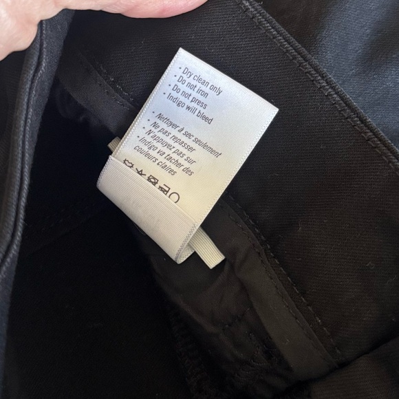 PAIGE Sasha Coated High Rise Black Flare & Wide Leg Jeans - Picture 12 of 16